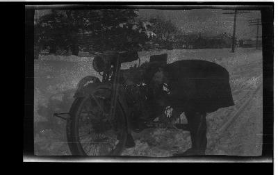 Harley Davidson in the snow